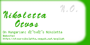 nikoletta otvos business card